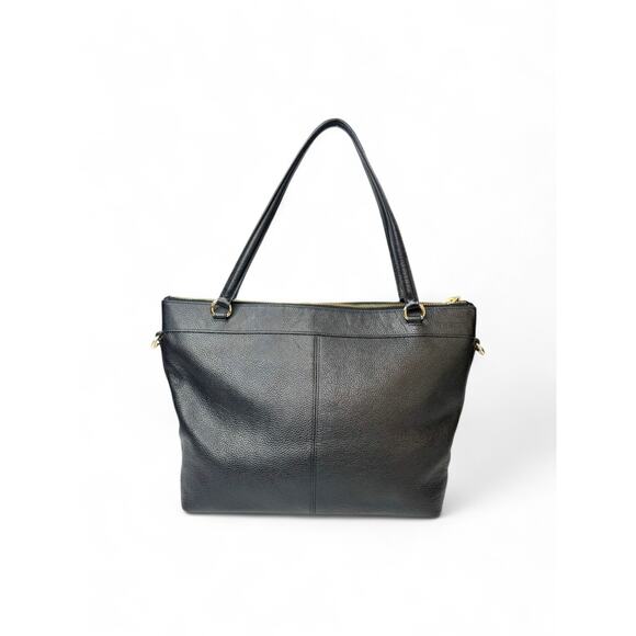 Coach Gallery Saffiano Black Pebbled Leather Taylor Tote - Picture 8 of 12